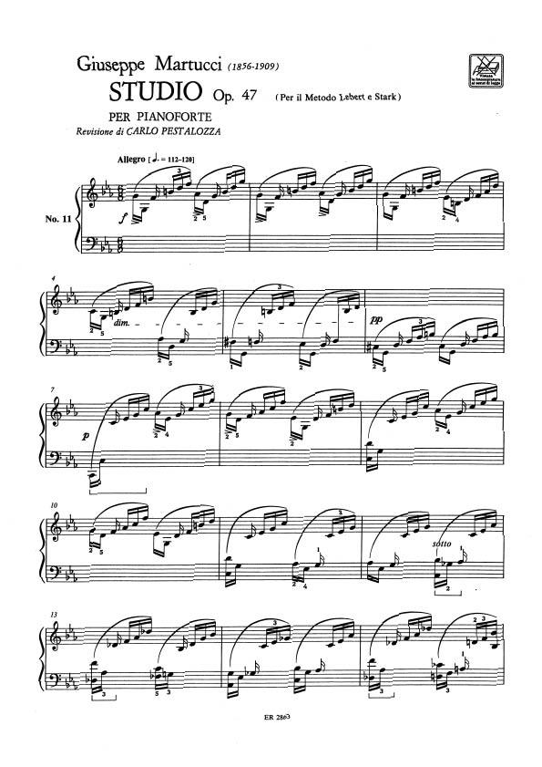 Studio Op.47 - Ed. C. Pestalozza - Per Pianoforte - pro klavír